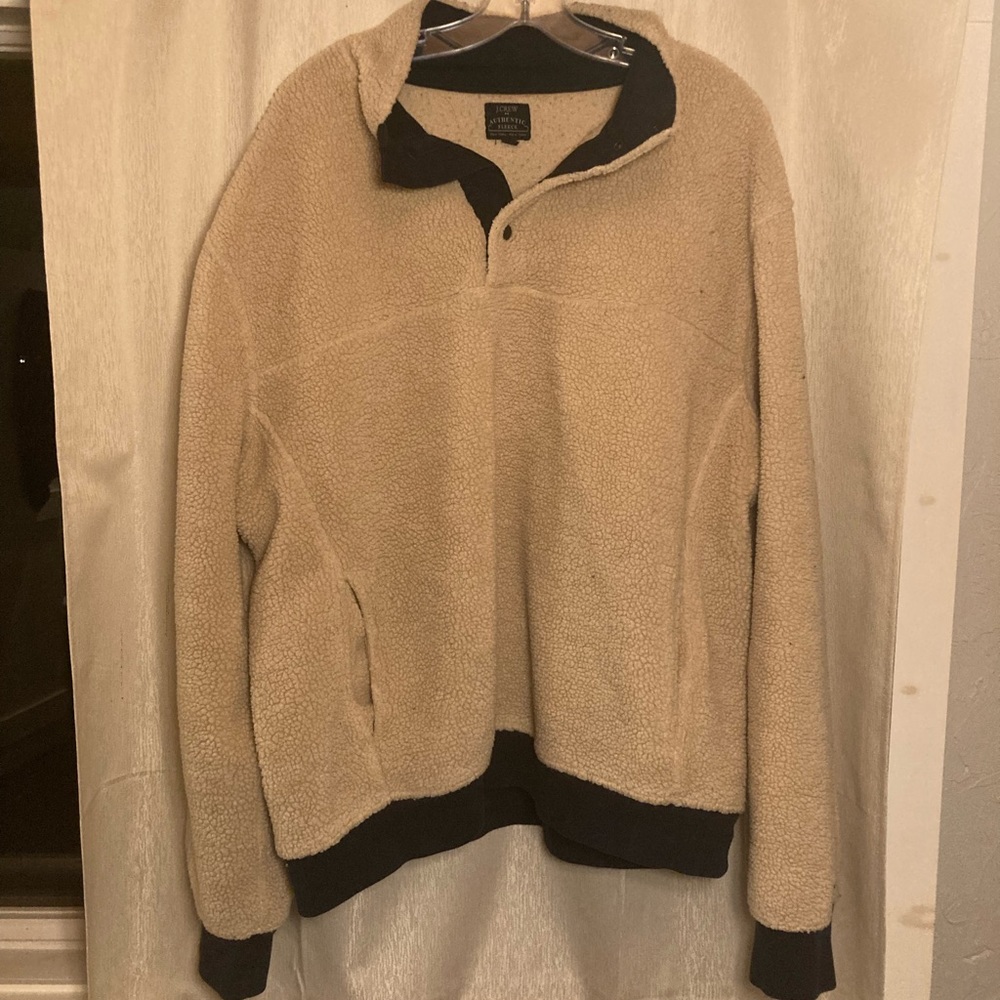 Cream Sherpa Fleece Pullover